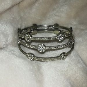 KK JEWELRY SILVER BANGLES WITH STONES